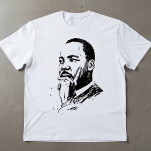 Martin Luther King Jr Portrait Graphic T-Shirt | Civil Rights Leader Art Tee
